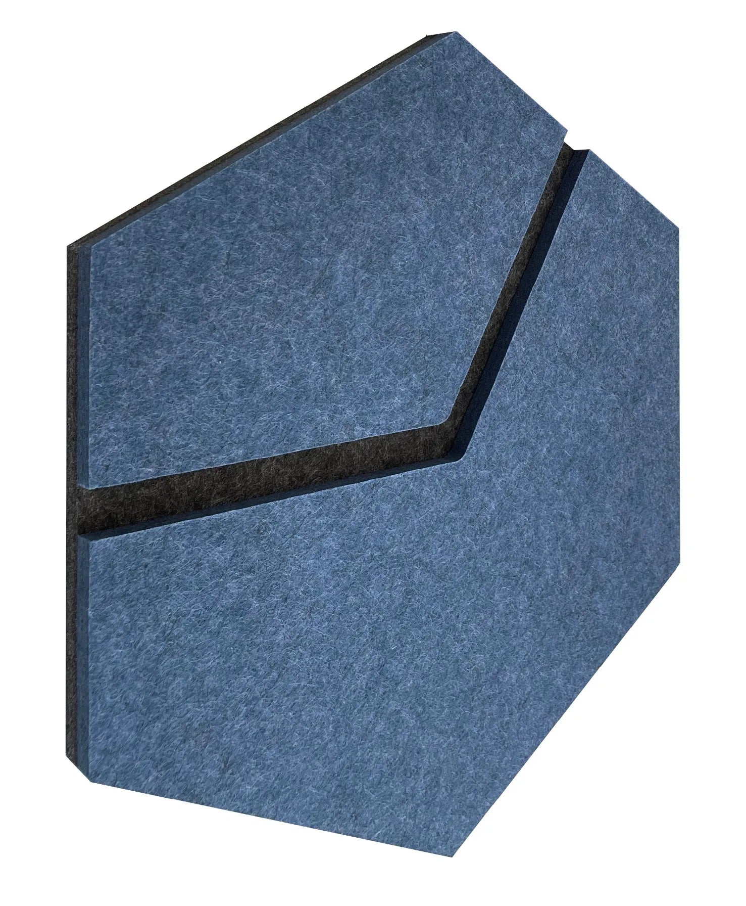 Decorative 3D Felt Wall Tiles DECO2 blue panel on white background Decormania UK
